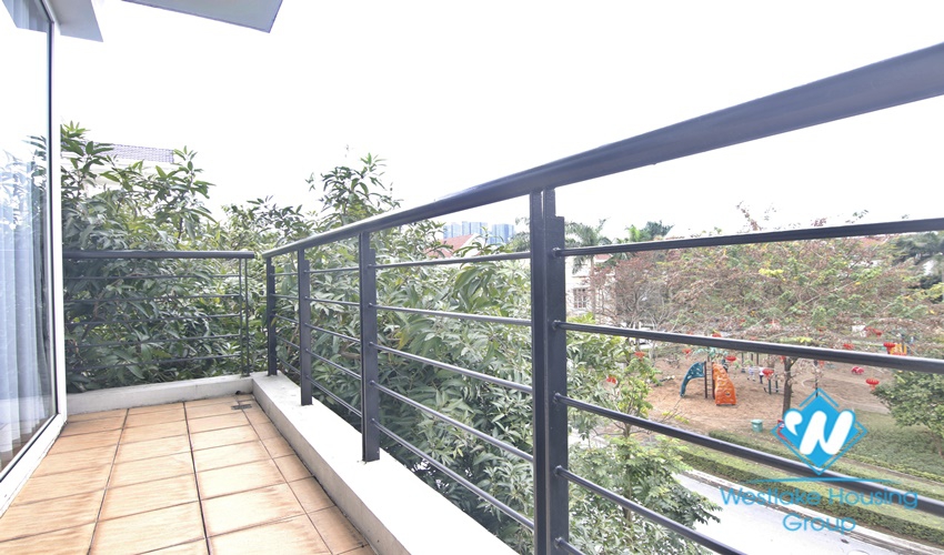 Charming villa with green garden for rent in Ciputra, Tay Ho, Hanoi